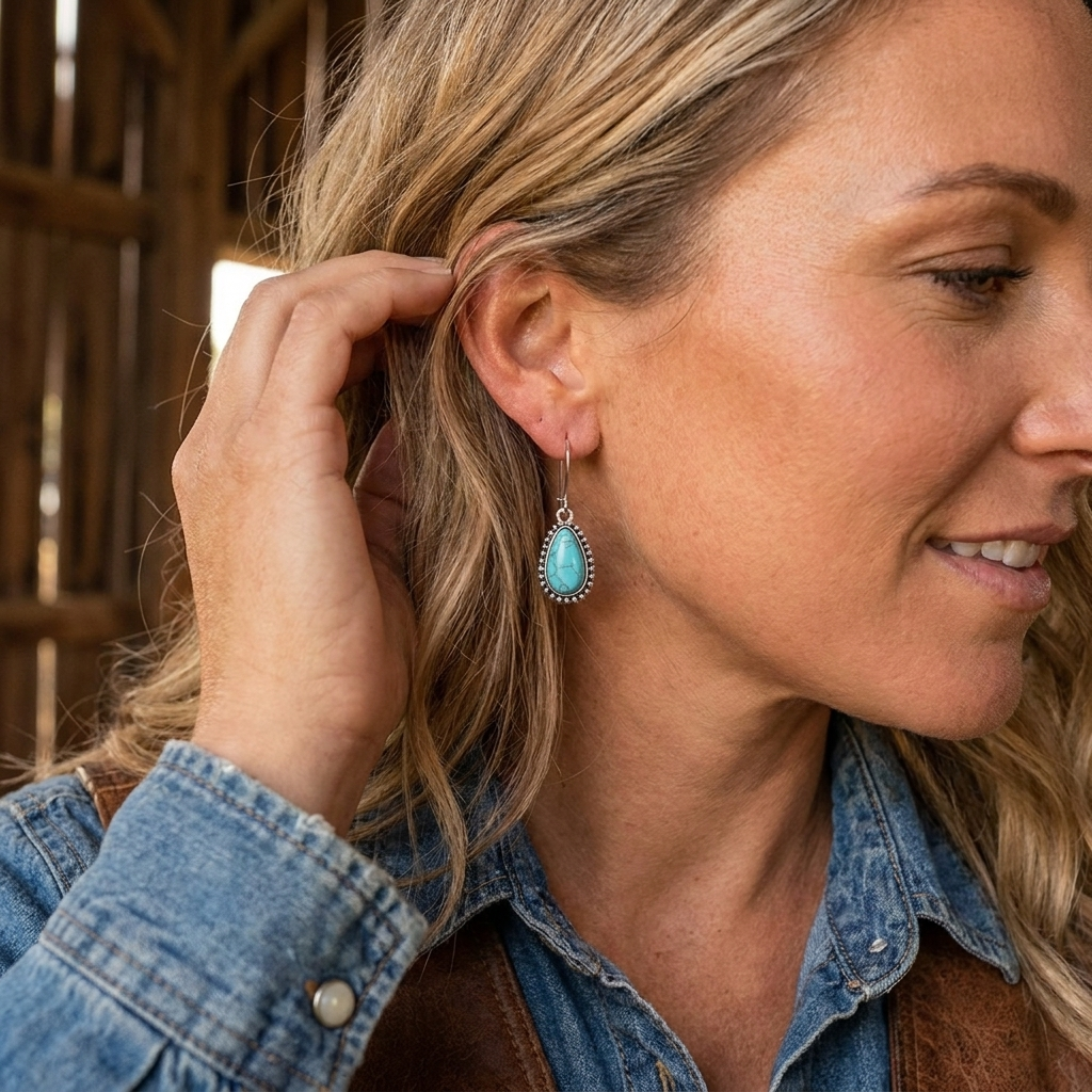 Blue Raindrop Earrings