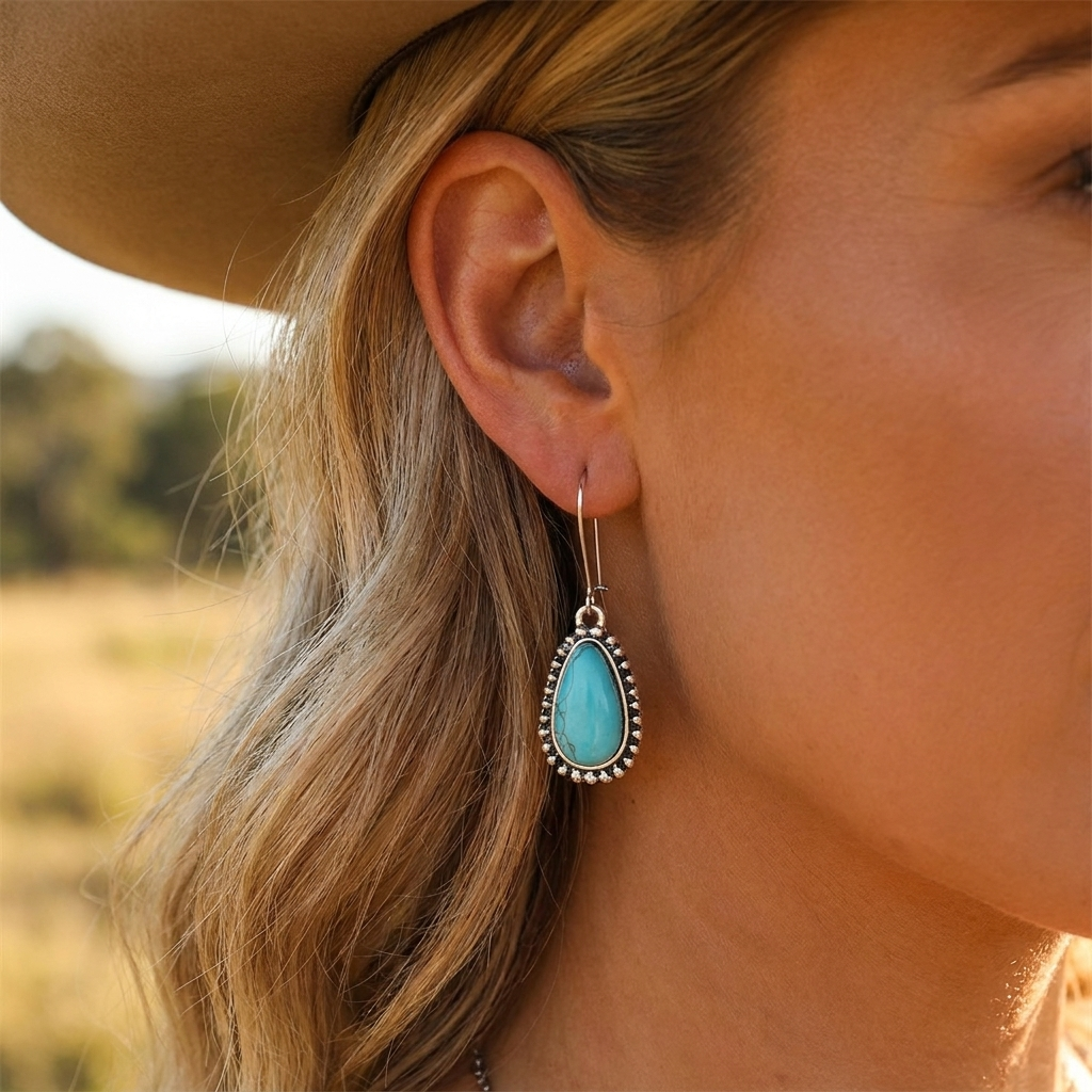 Blue Raindrop Earrings