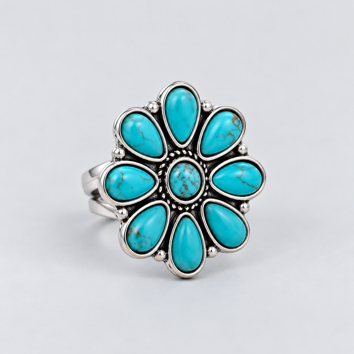 Turquoise Petal Ring