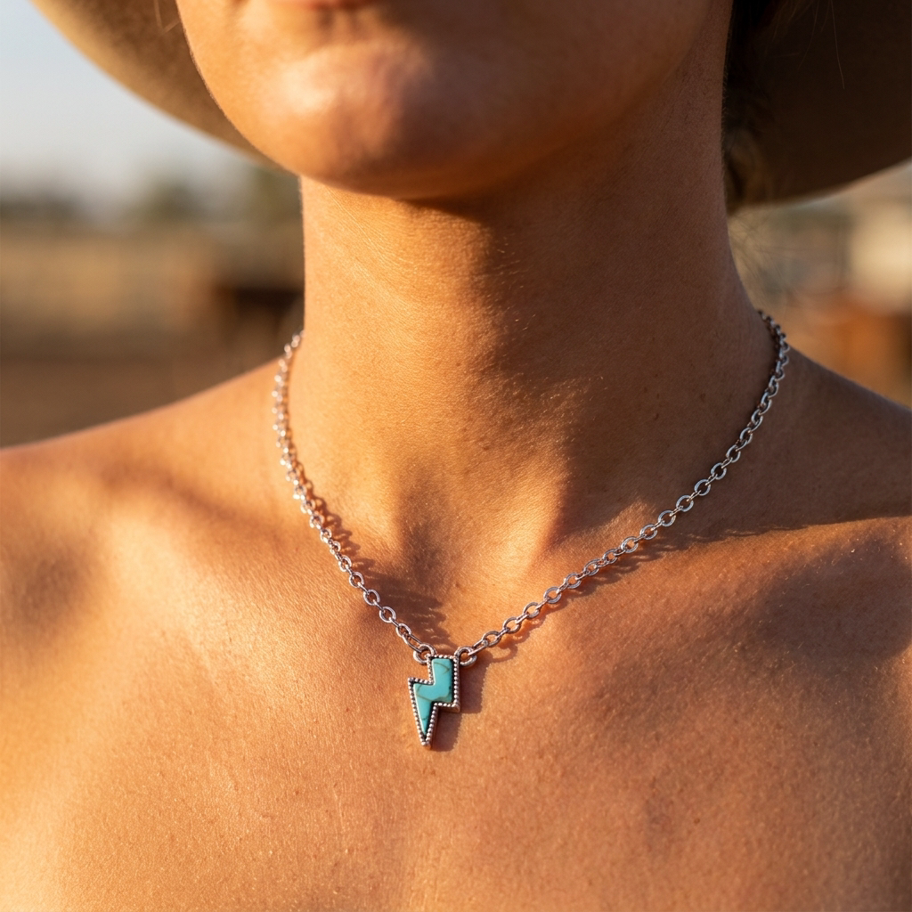 Blue Lightning Necklace
