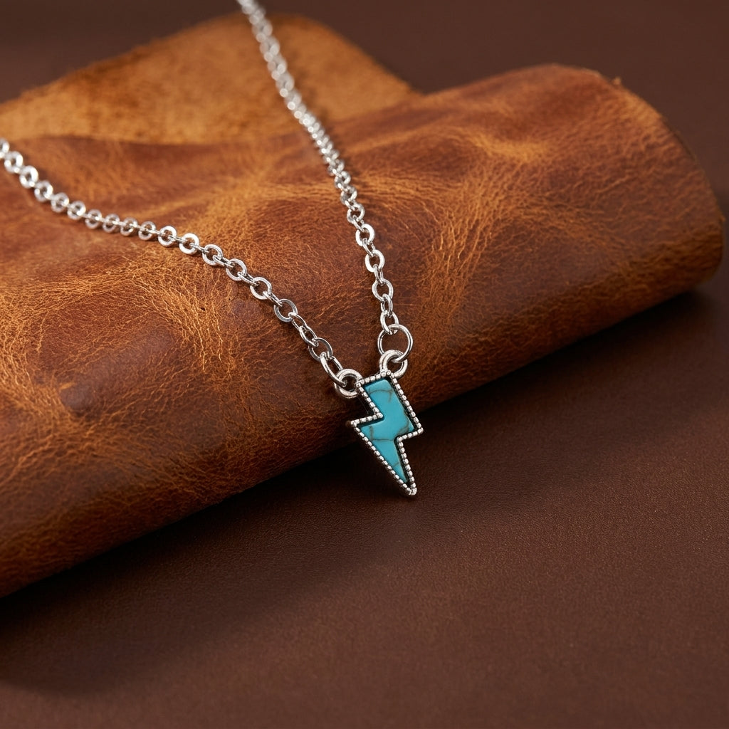 Blue Lightning Necklace