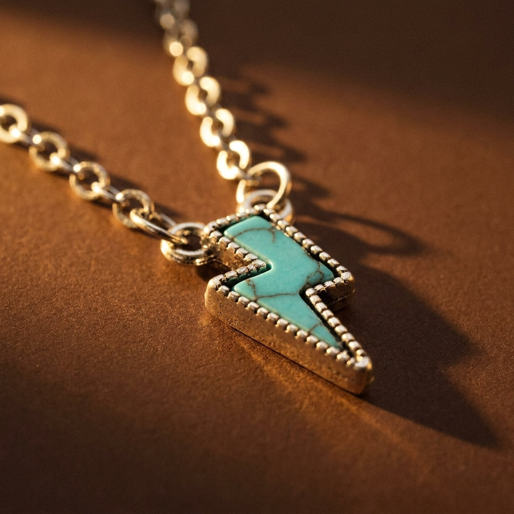 Blue Lightning Necklace