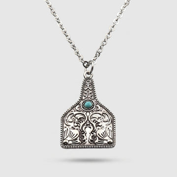Scrollwork Tag Necklace