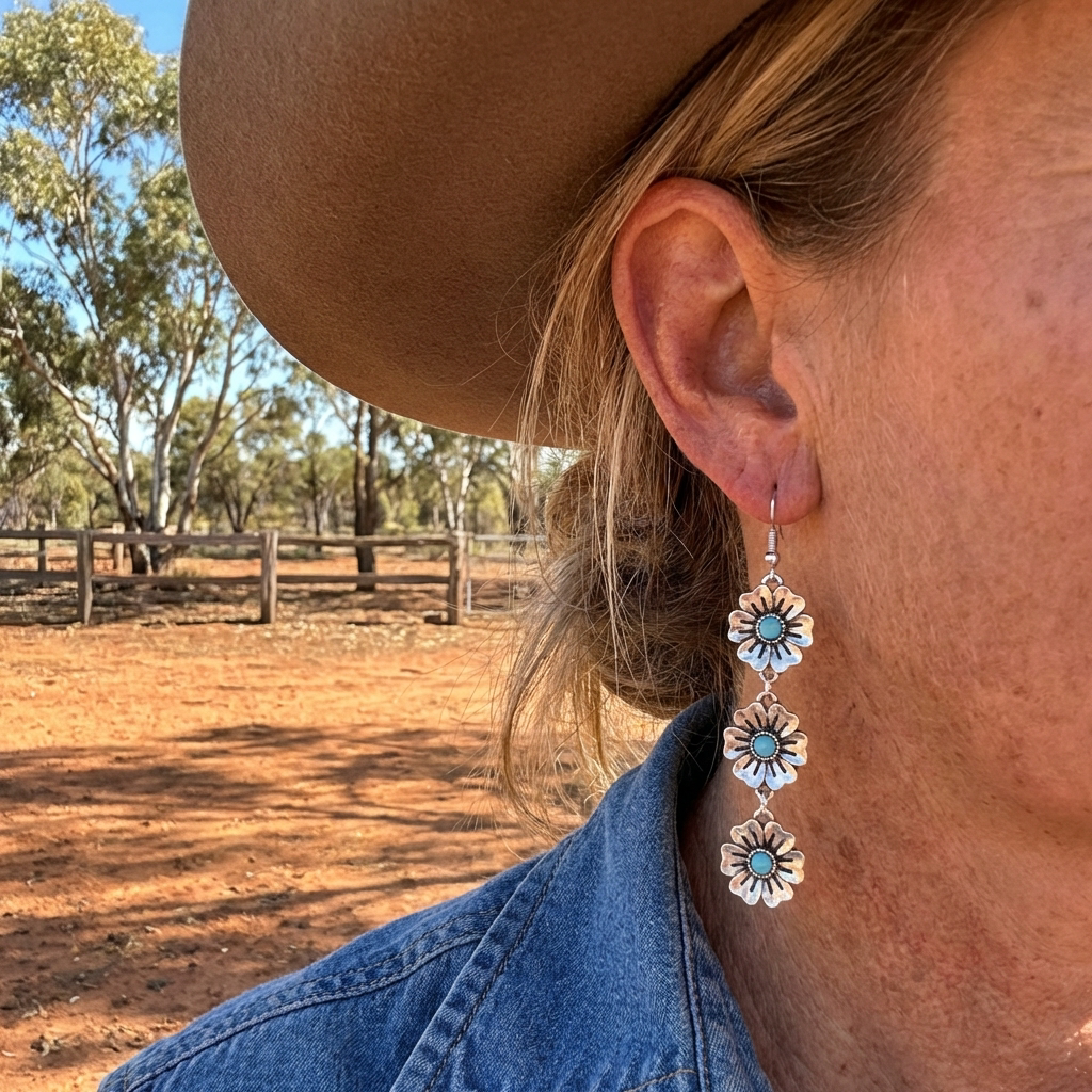 Triple Bloom Earrings
