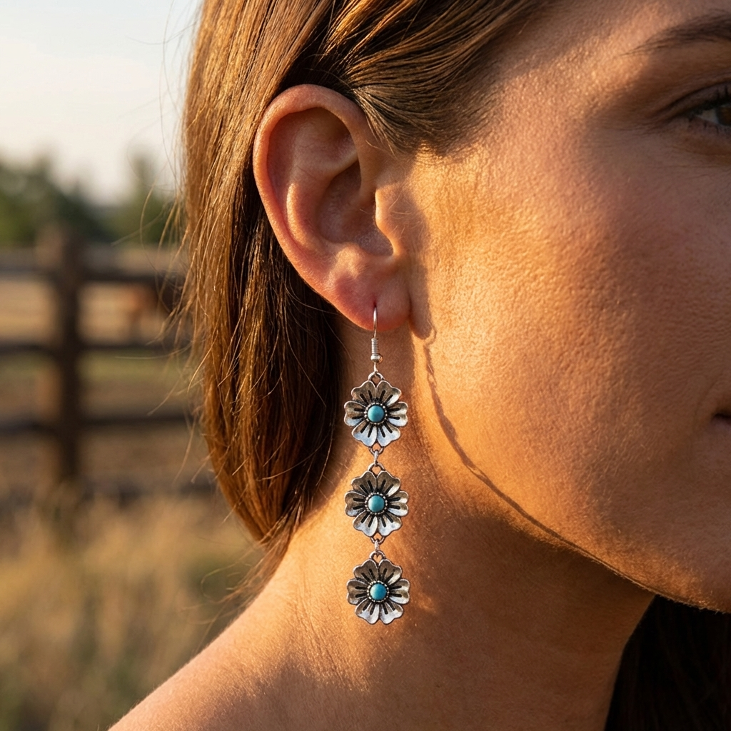 Triple Bloom Earrings