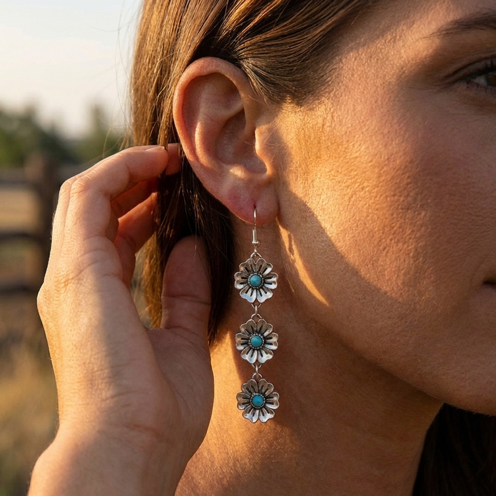 Triple Bloom Earrings
