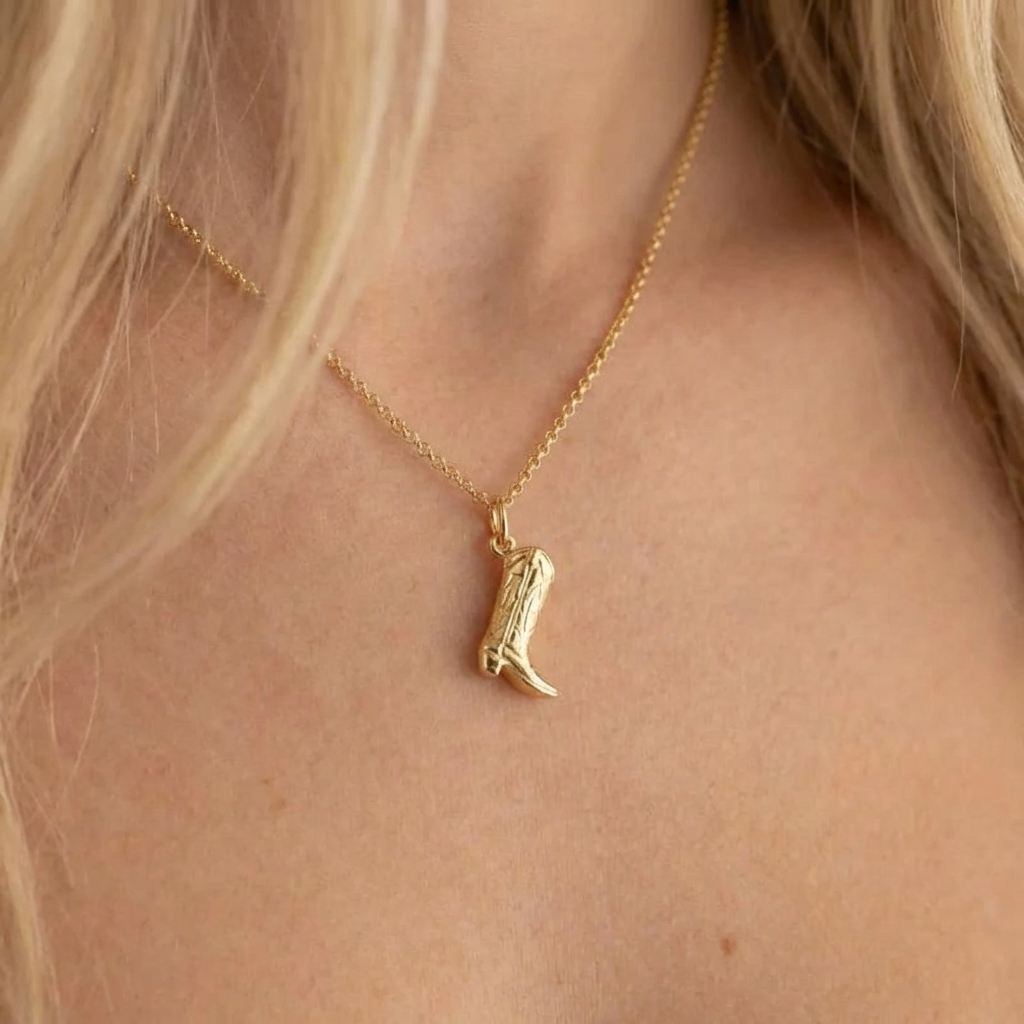Cowgirl Boot Necklace