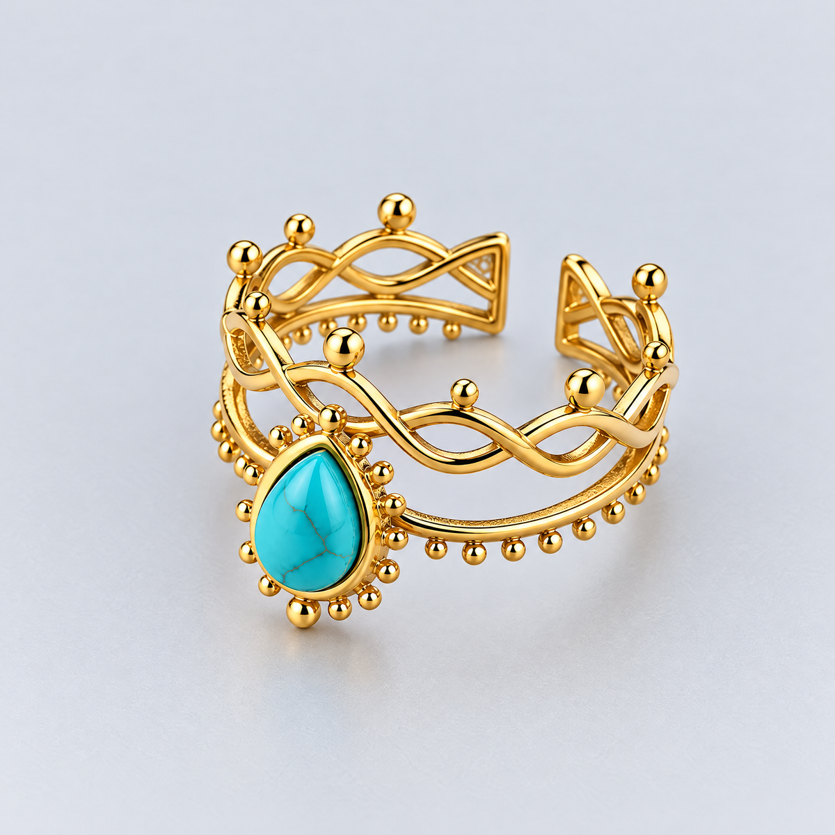 Woven Star Ring studio shot