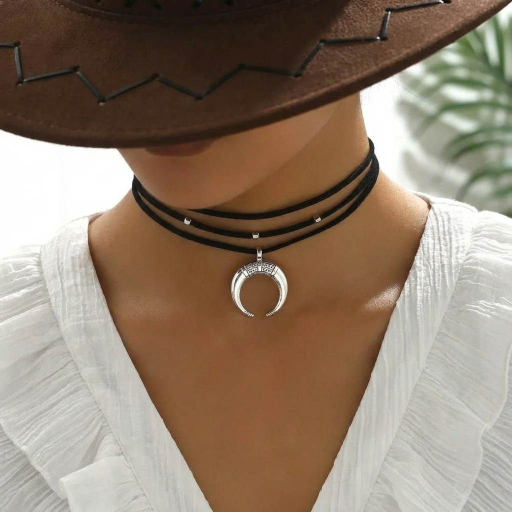 Wild Crescent Necklace