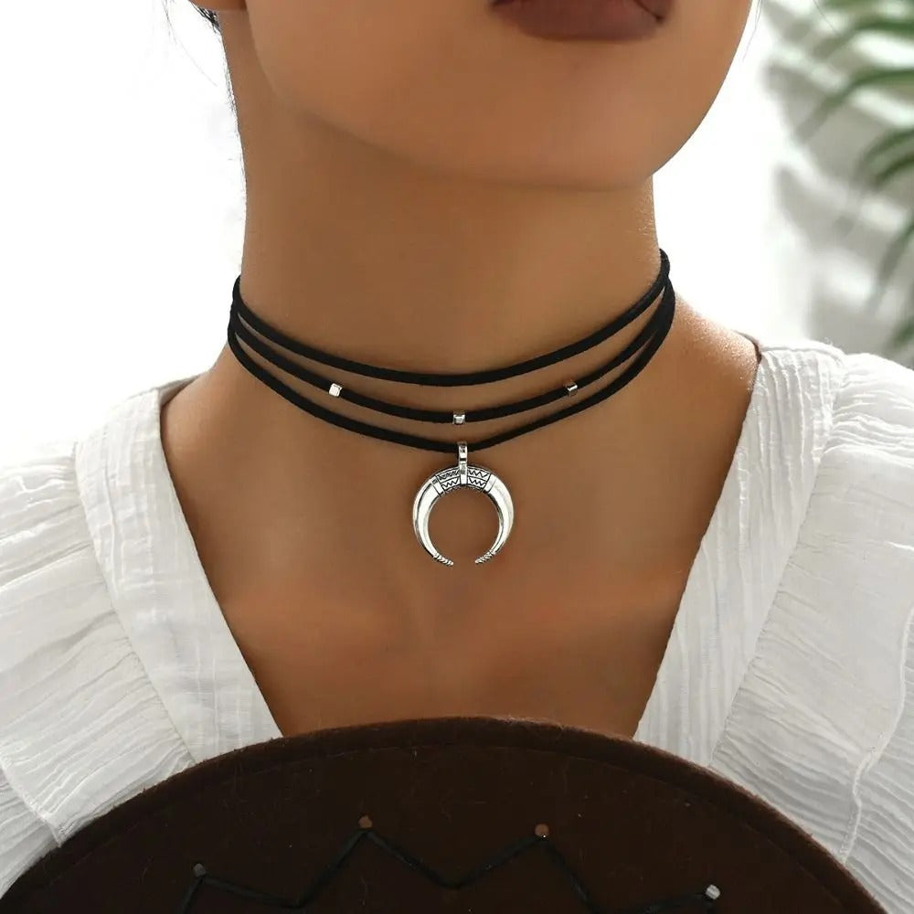 Wild Crescent Necklace