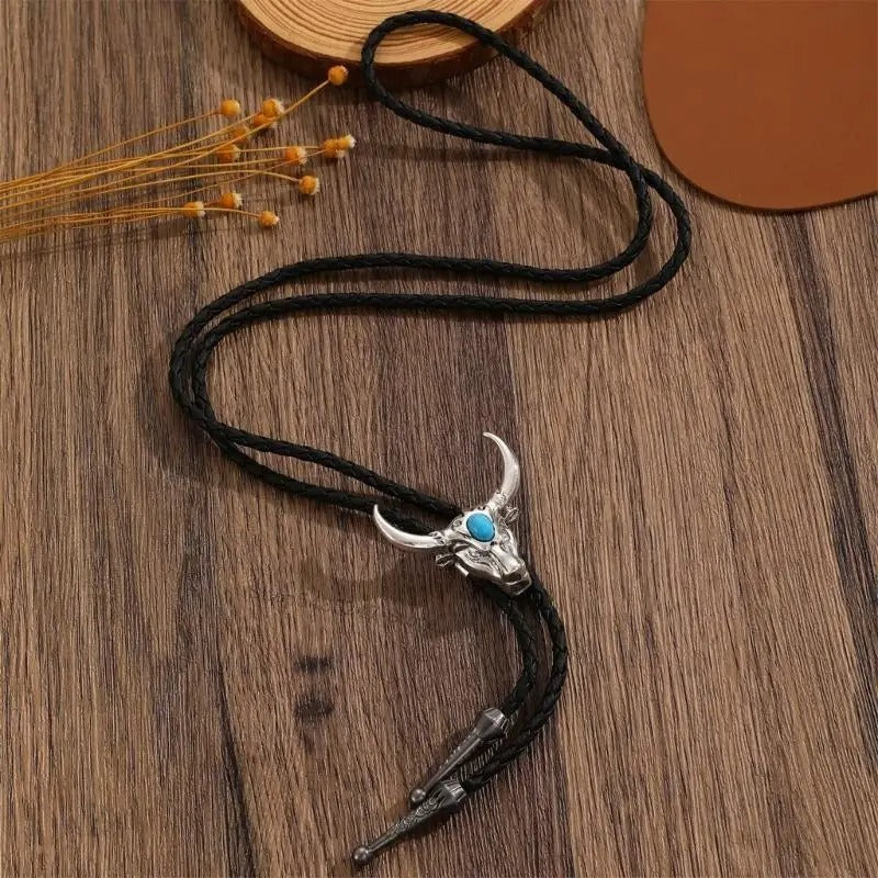 Bull Skull Bolo Tie