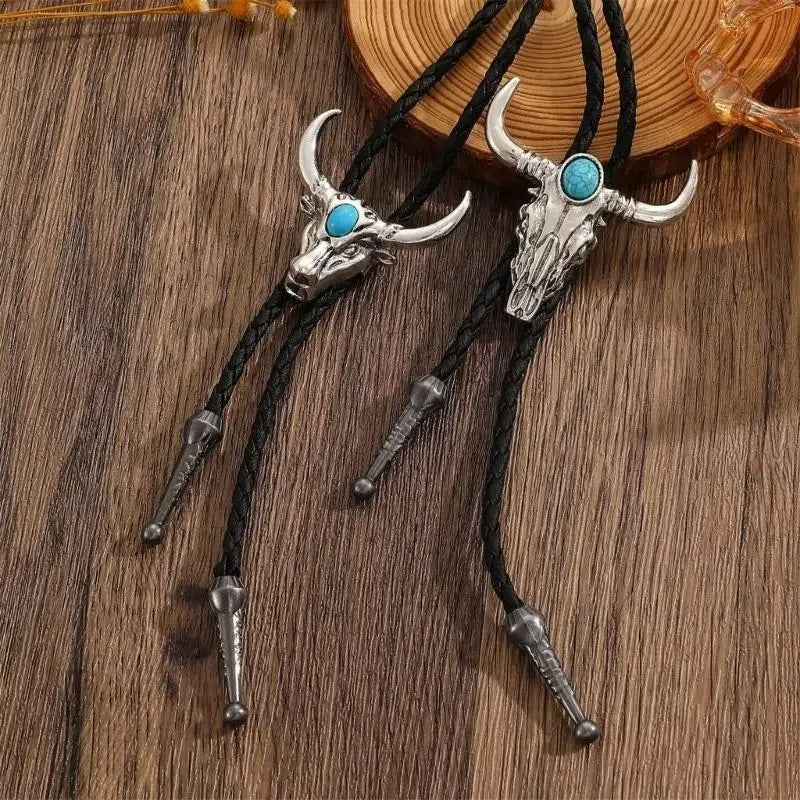 Bull Skull Bolo Tie