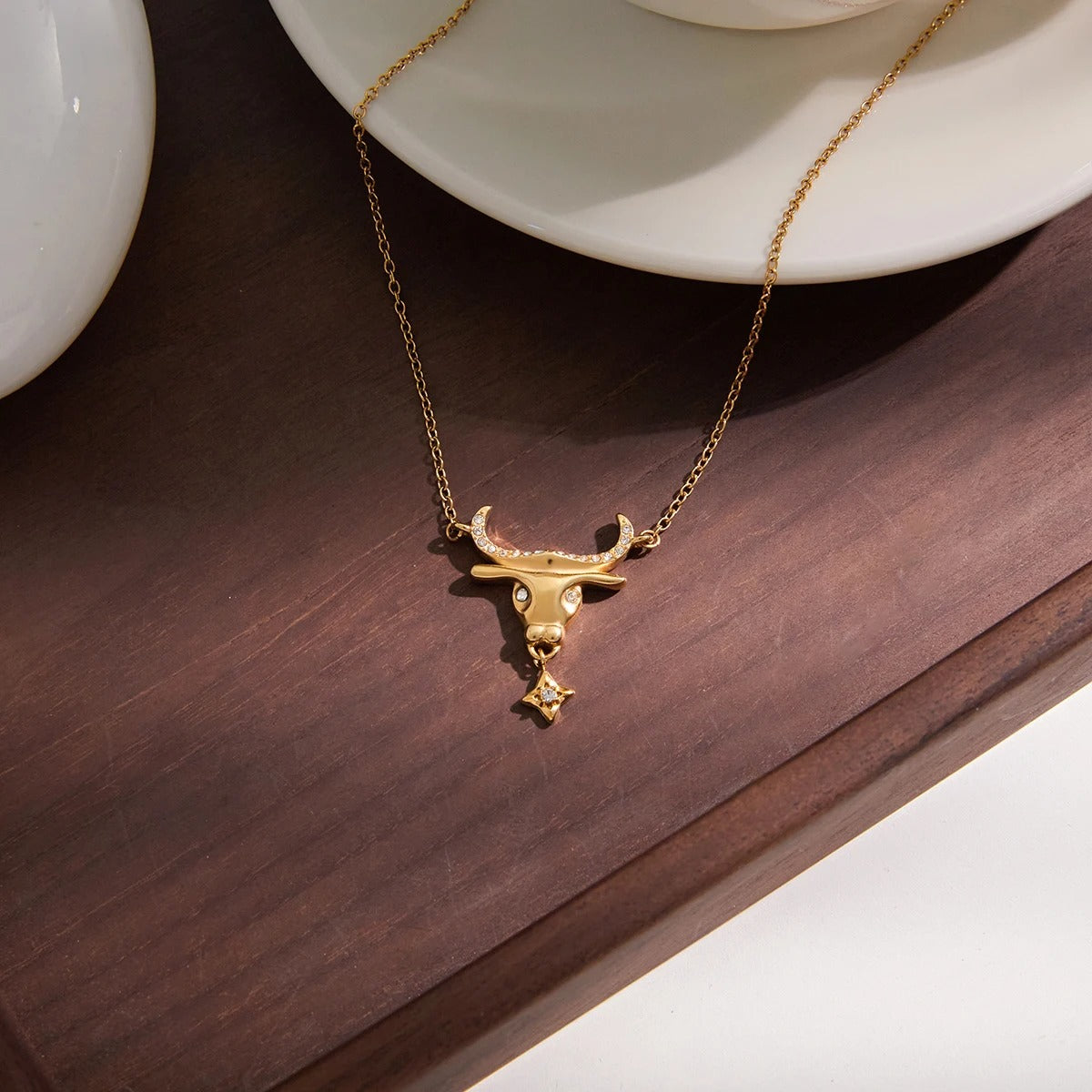 Diamond Bull Necklace