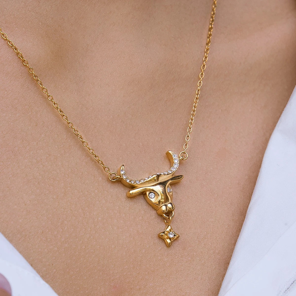 Diamond Bull Necklace