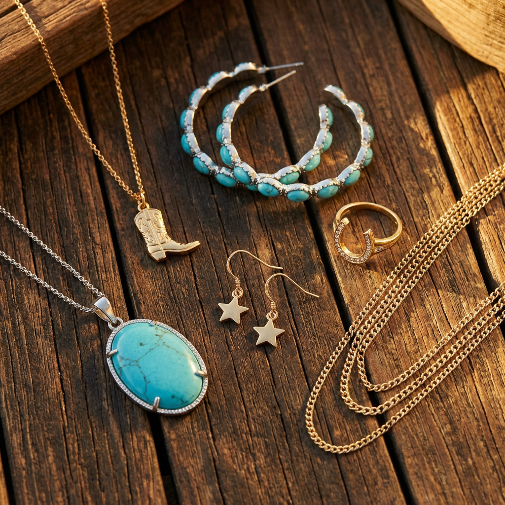 Turquoise Crown Hoops